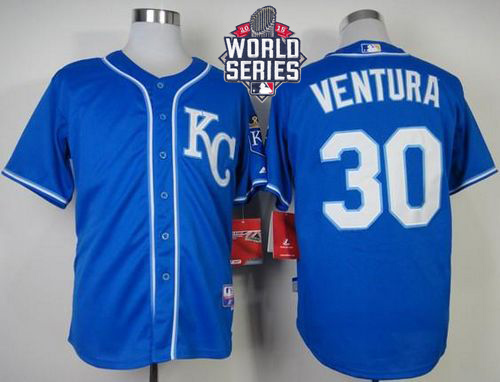 Royals #30 Yordano Ventura Light Blue Alternate 2 Cool Base Stitched MLB Jersey - Click Image to Close